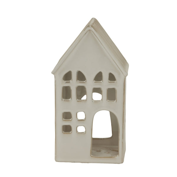 White Ceramic House Tea Light Holder - Bench Store - Bench Store