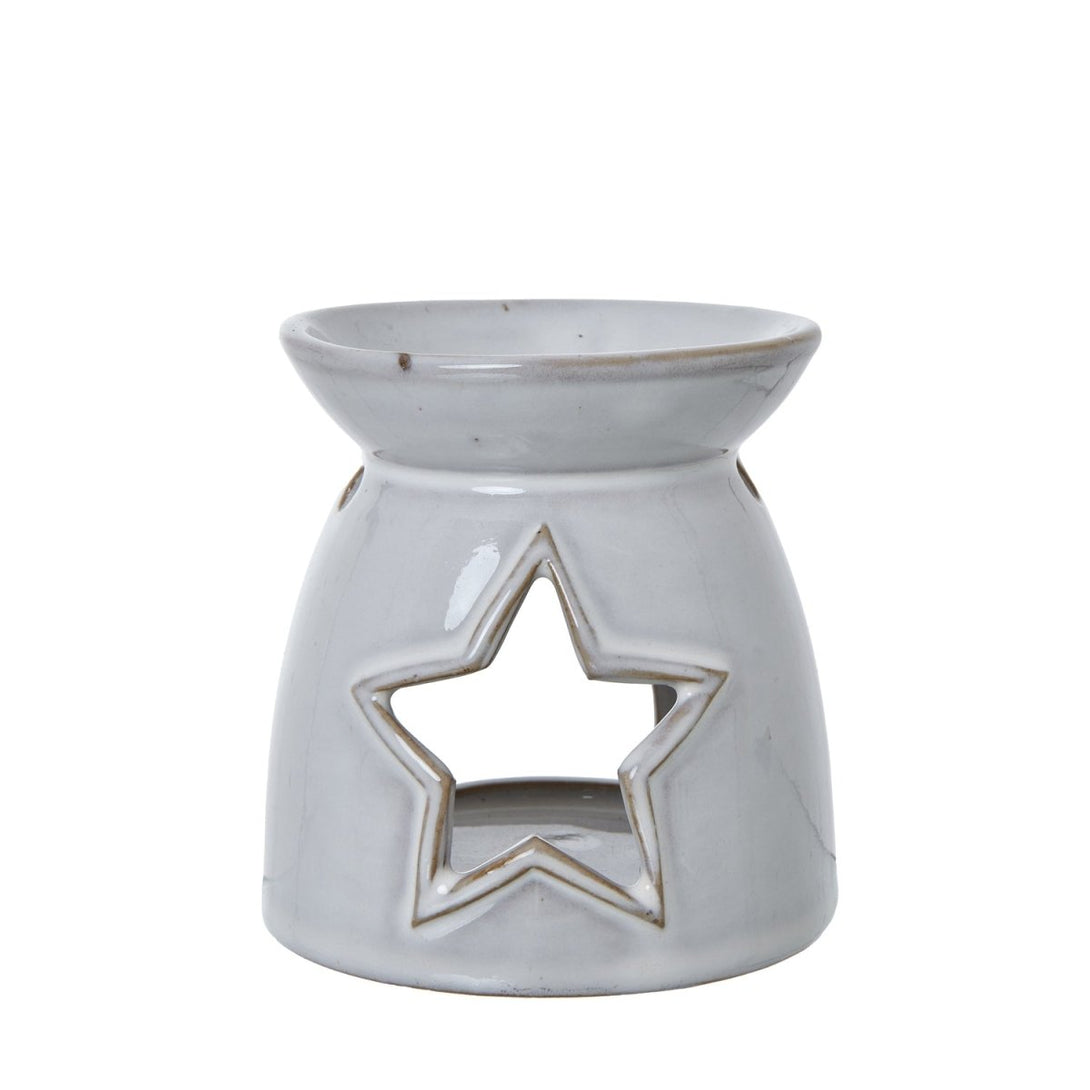 White Ceramic Star Cut - Out Wax Melt Tealight Holder - Bench Store - Bench Store