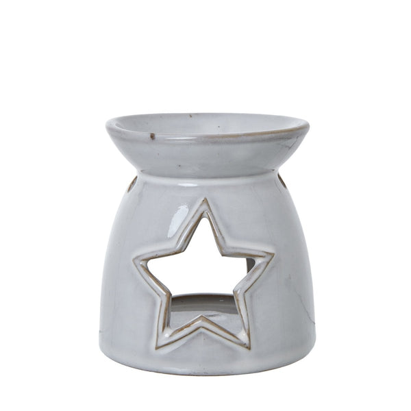 White Ceramic Star Cut - Out Wax Melt Tealight Holder - Bench Store - Bench Store