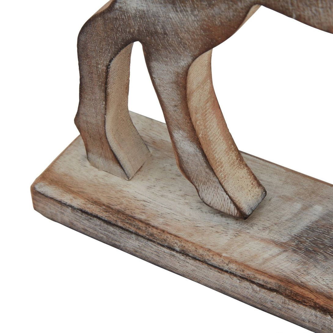 White Wash Collection Wooden Reindeer Decoration - Bench Store - Bench Store