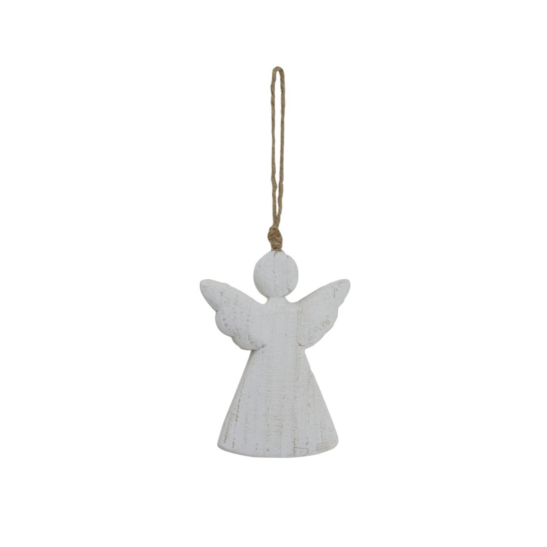 Whitewashed Rustic Hanging Angel - Bench Store - Bench Store