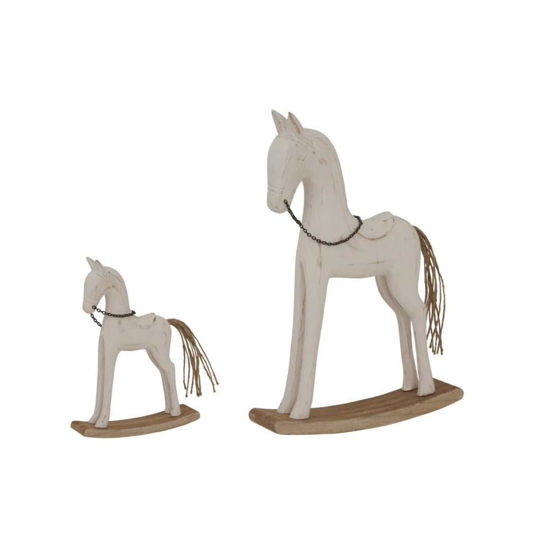 Whitewashed Rustic Rocking Horse - Bench Store - Bench Store