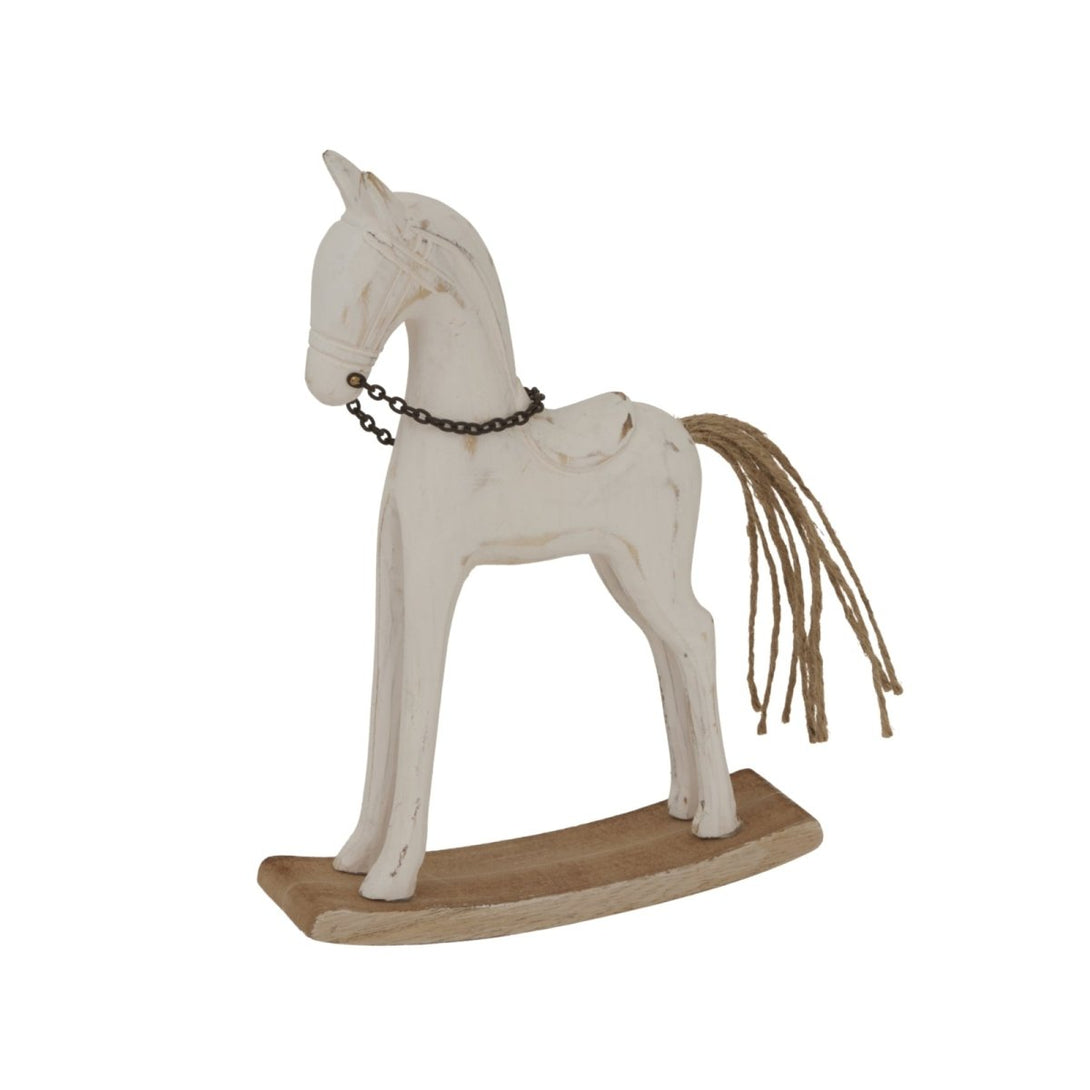 Whitewashed Rustic Rocking Horse - Bench Store - Bench Store