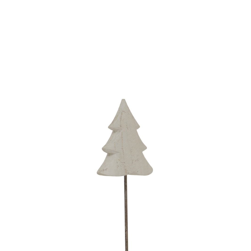 Whitewashed Rustic Tree On Stand - Bench Store - Bench Store