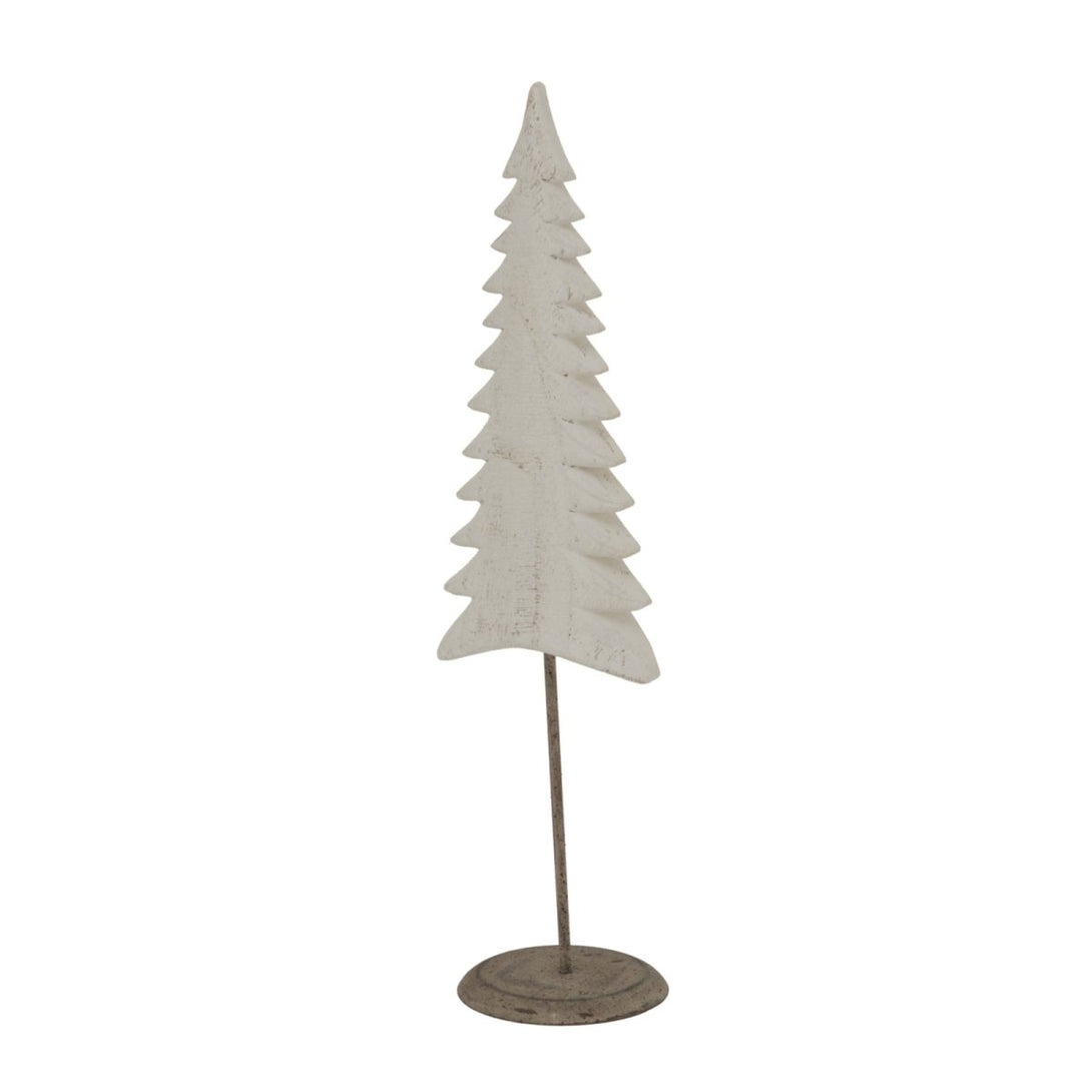 Whitewashed Tall Tree On Stand - Bench Store - Bench Store