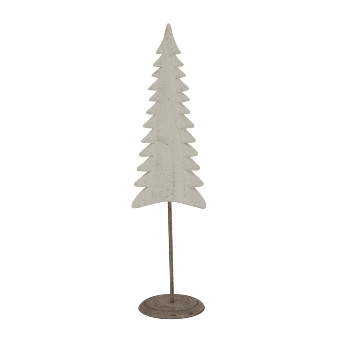 Whitewashed Tall Tree On Stand - Bench Store - Bench Store