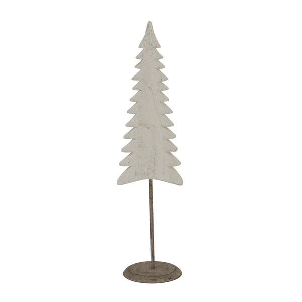 Whitewashed Tall Tree On Stand - Bench Store - Bench Store