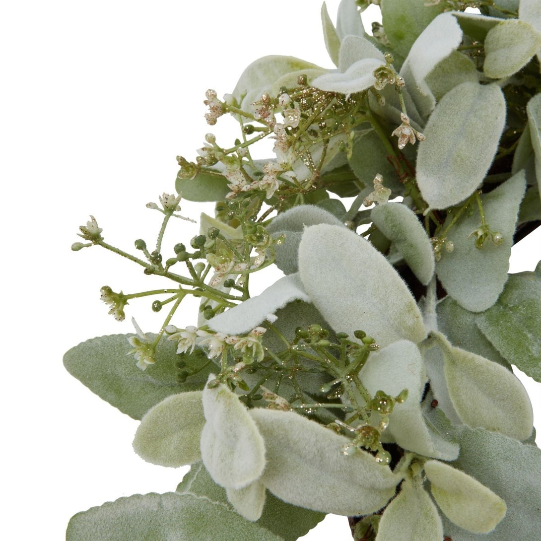 Winter Wreath With Lambs Ear And Wax Flower - Bench Store - Bench Store